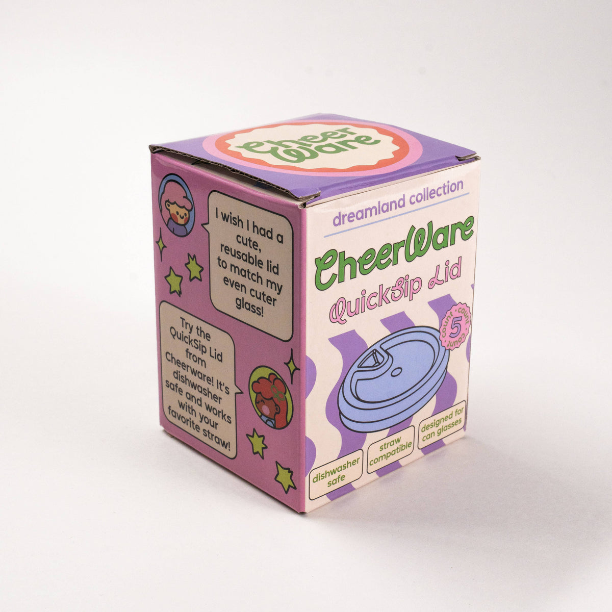 QuickSip Lid | Cute Reusable Lid for Can Glasses