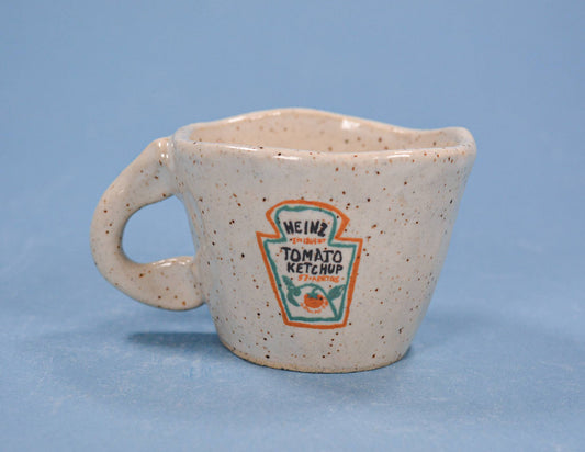 Ketchup - Handmade Speckled Ceramic Espresso Cup -  2-4 oz.