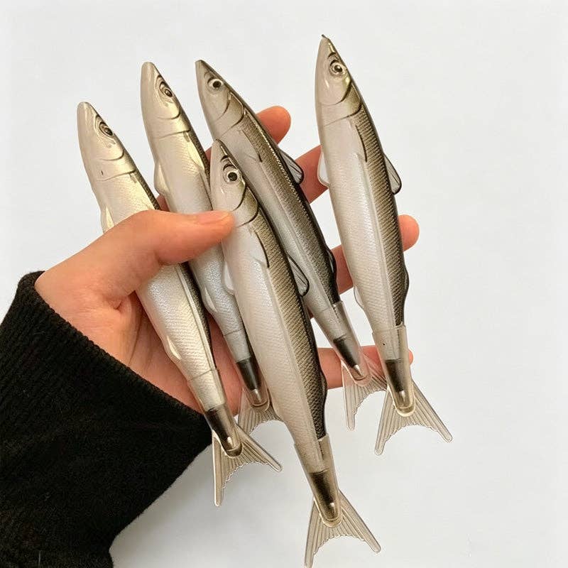 Fish Shaped Pull Cap Ballpoint Pen