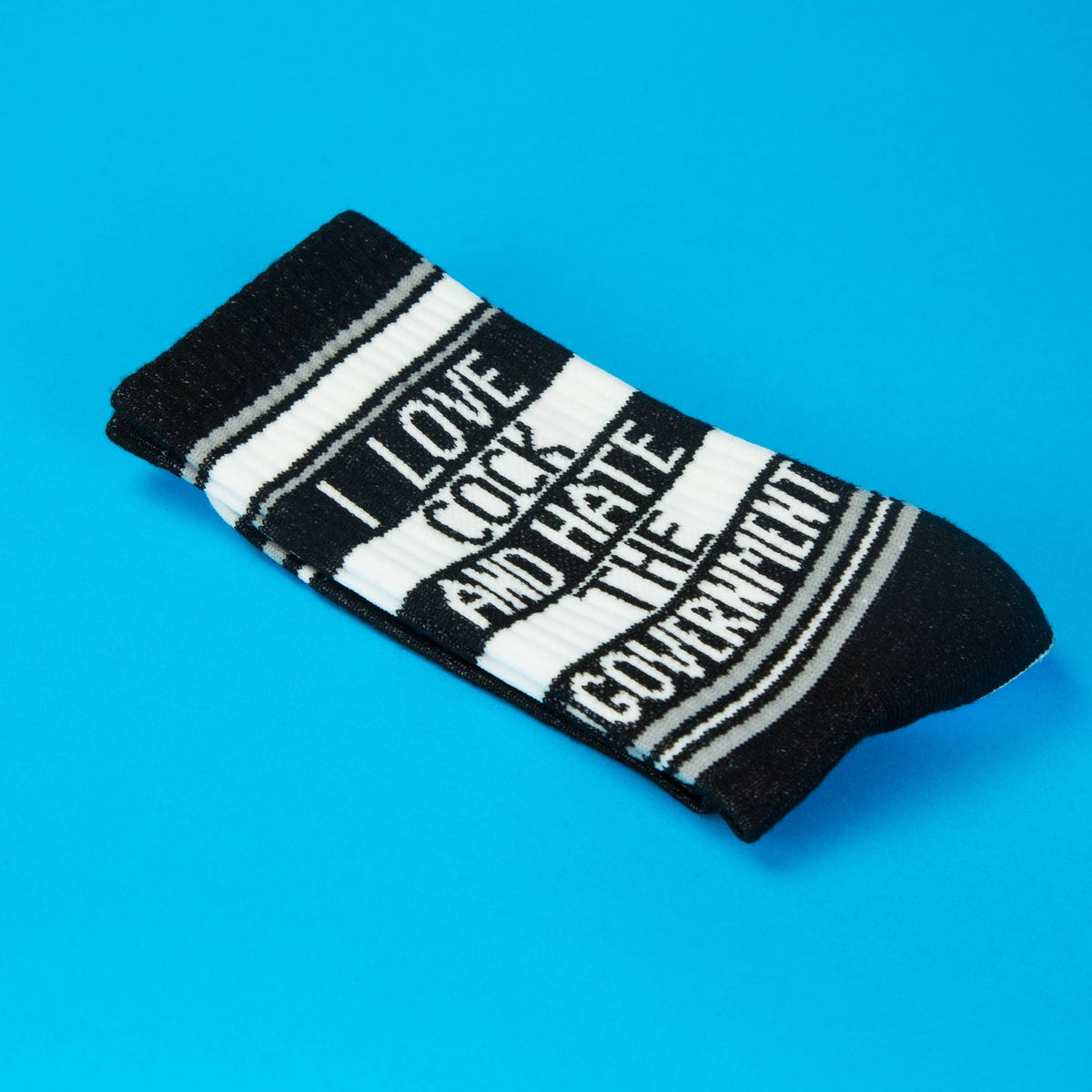 I Love Cock And Hate The Government Gym Crew Socks