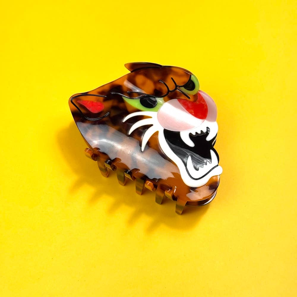 Leopard Head Hair Claw