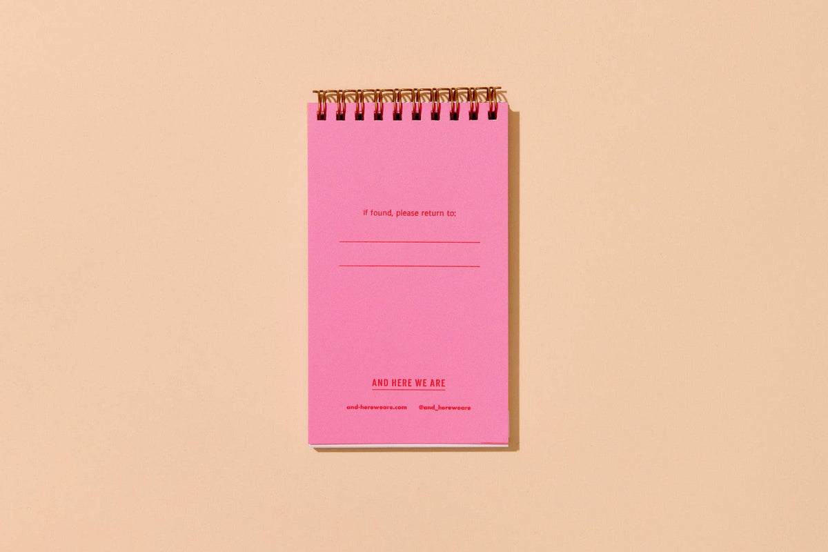 Small Cute Letterpress Spiral Notebook—Goldfish Cracker