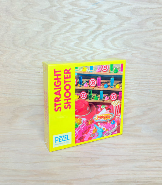 🎪🎟️Straight Shooter 🍿🔫| 1000 Piece Puzzle w/ Canvas Bag