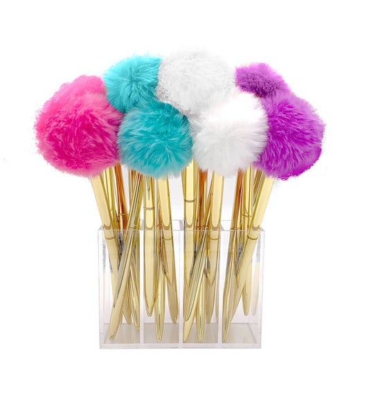 PLUSHEST POM POM PEN BRIGHTS - DISPLAY OF 20